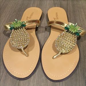 Pineapple flip flops